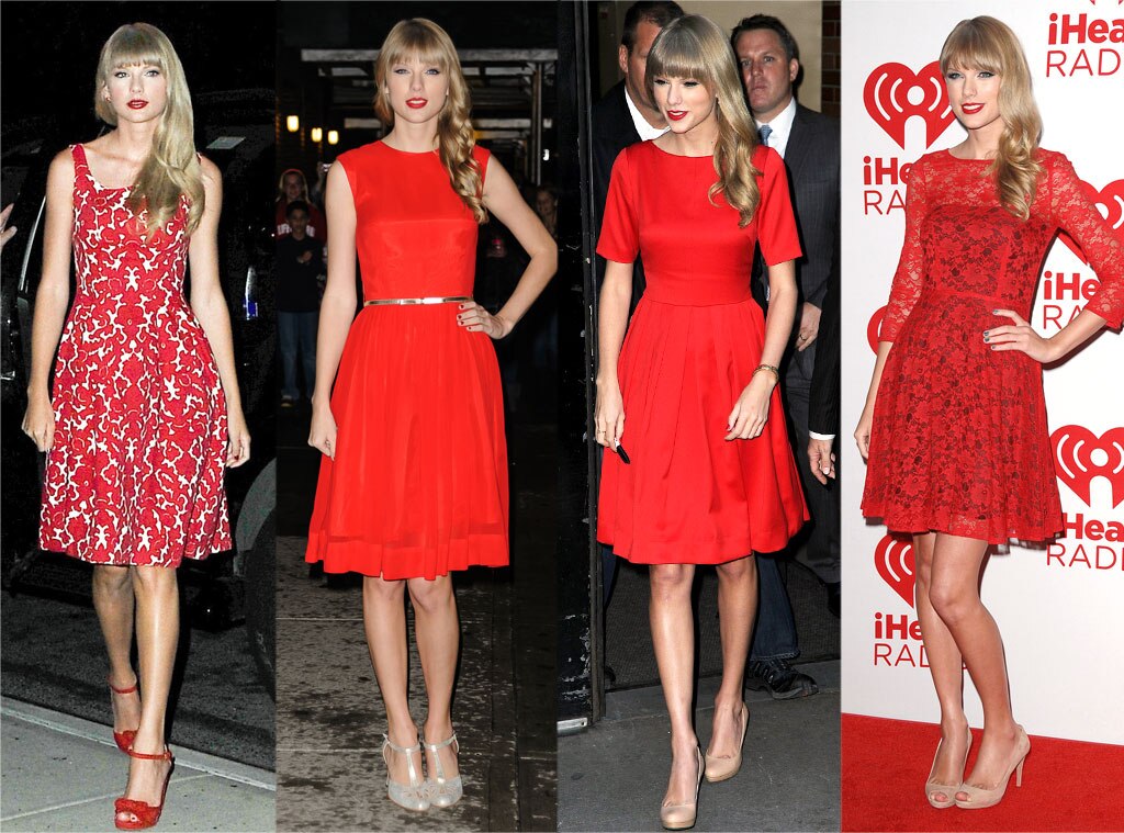 taylor swift in red dress